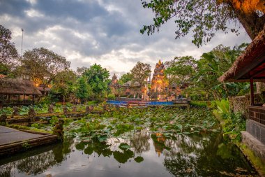 Ubud, Bali, Endonezya - 10 Mayıs 2018: İnsansız Ubud su sarayı