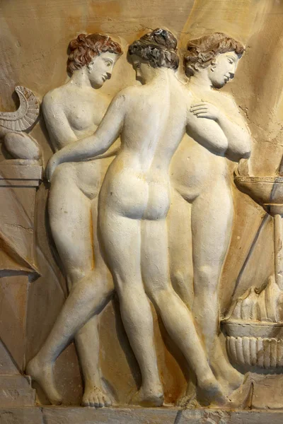 Trzy Grasy Były Trzema Siostrami Mitologii Greckiej Rzymskiej — Zdjęcie stockowe