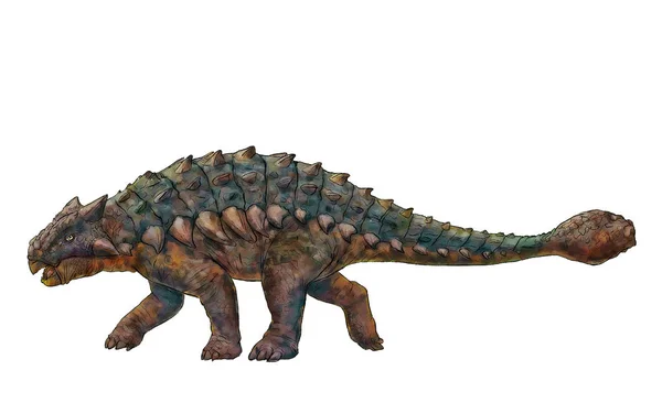 Ankylosaurus diniosaur 몬스터 고 대 선사 시대의 괴물 색상 — 스톡 사진