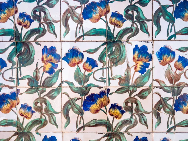 Azulejos Dans Palais Pousada Palacio Estoi Algarve Portugal Photo De Stock