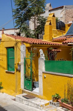 Crete, Yunanistan adada Archanes dağ town koridorlarda