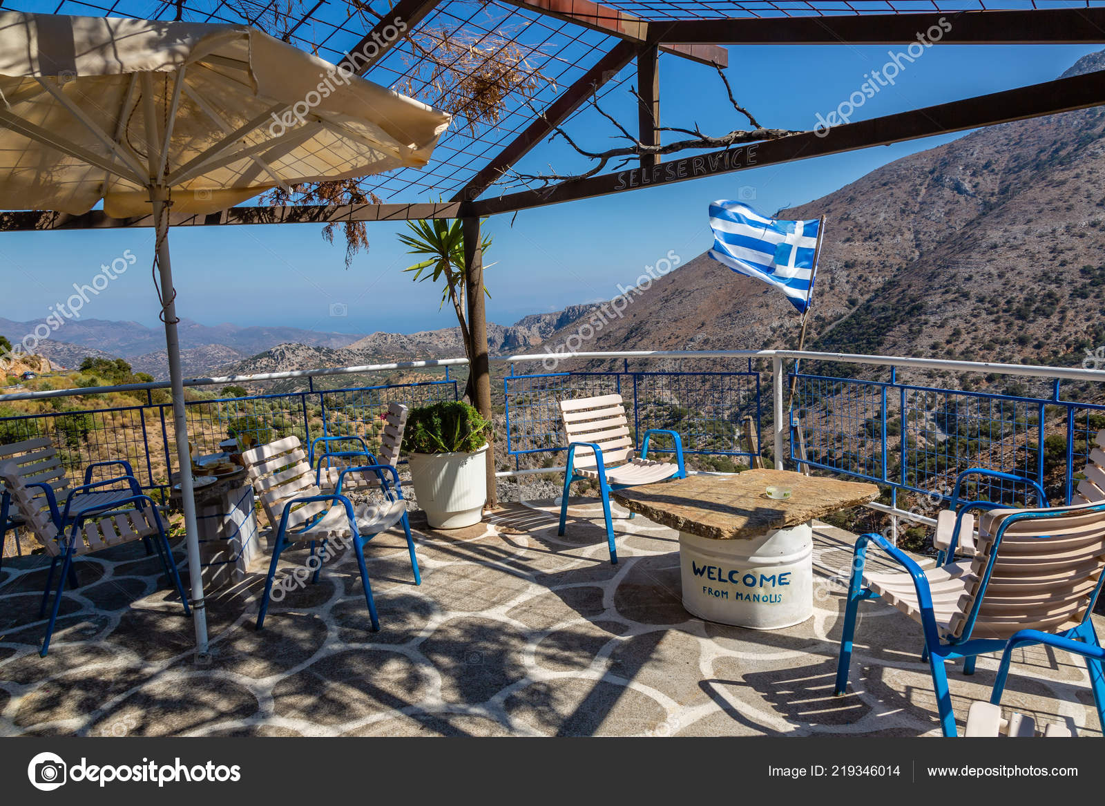 Moutsounas Cafe Dans Les Montagnes île Crète Grèce 705