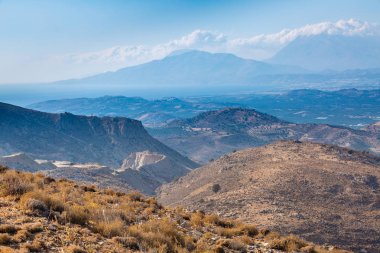 Dağ peyzaj üzerinde Köyü, Pompia, Crete Island, Yunanistan