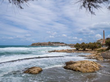 Sahil kasaba, Rethymno, Crete Island, Yunanistan