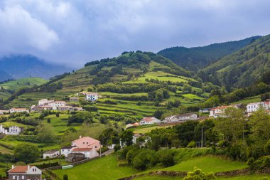 Nordeste'nin Sao Miguel Adası,Azores takımadalarında manzarası
