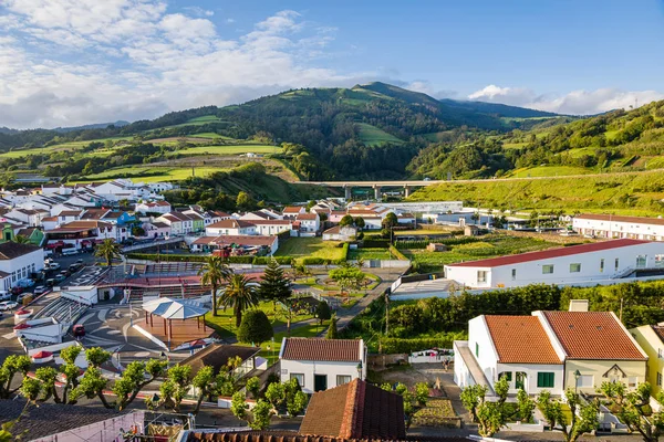 Vista de Agua De Pau en el sur de la Isla de Sao Miguel, Azores — Foto de Stock