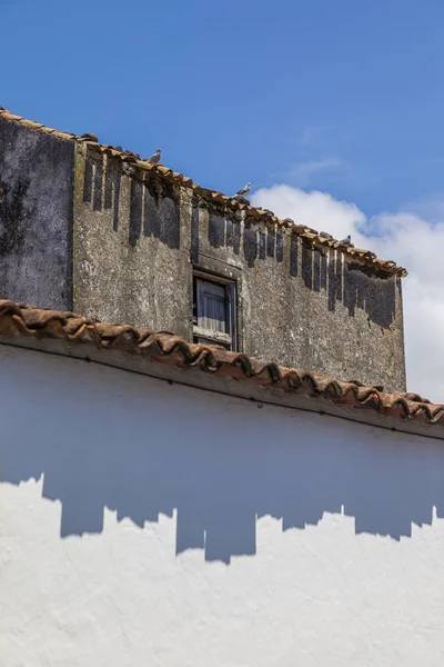 Vecchia casa e piccioni a Ribeira Grande, isola di Sao Miguel, Azor — Foto Stock