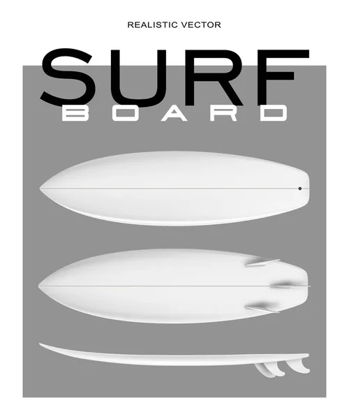 Surf board realistisk vektor — Stock vektor