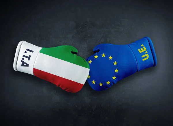 Bokshandschoen Voor Beginners Met Europese Unie Italië Conflict Brexit Conpet — Stockfoto