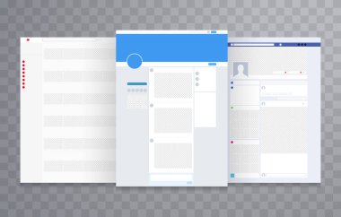 Web sitesi düzeni şablonu vektör formatında