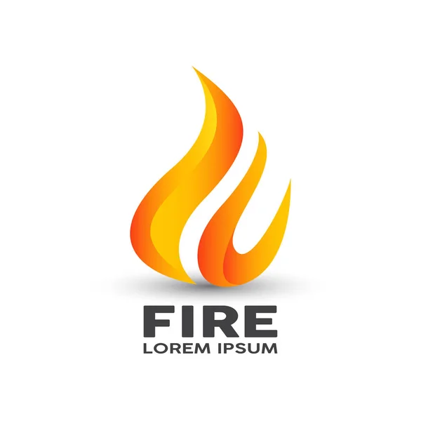 Fire Flame Logo Design Vector Format — Stock Vector