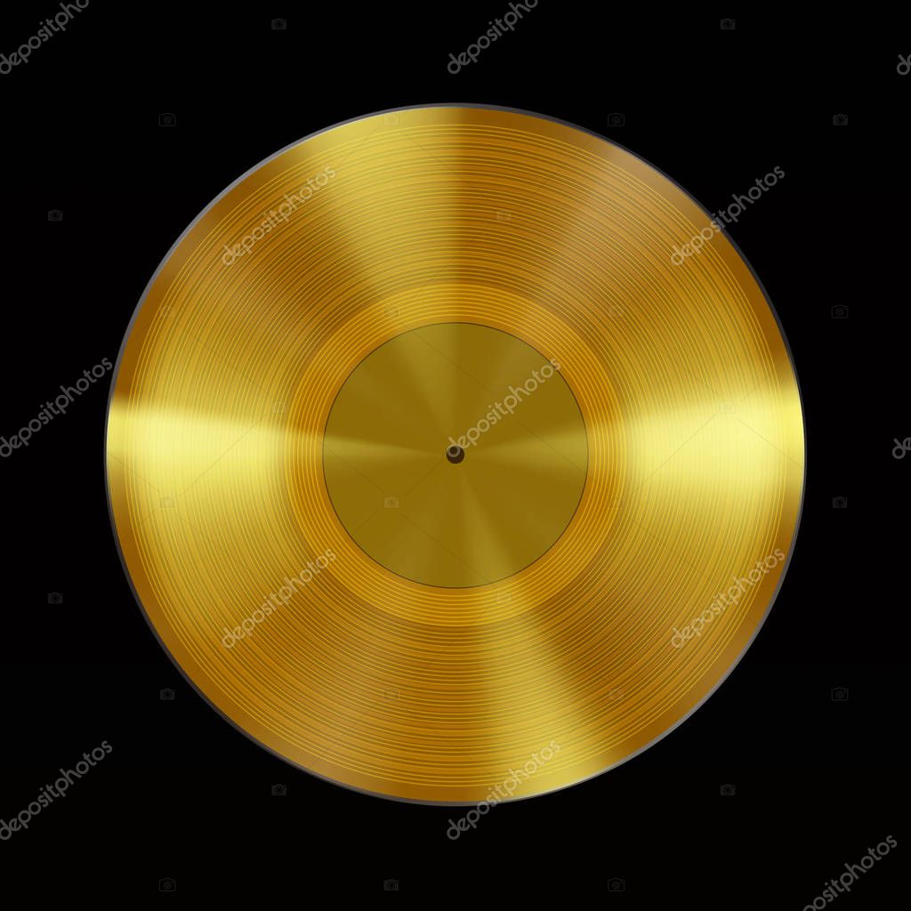 Vinyl gold in vector format