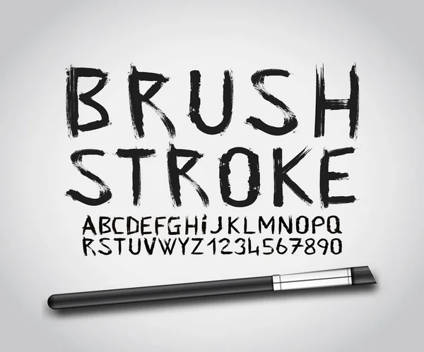 Brush Stroke Paint Fuente Formato Vectorial — Vector de stock