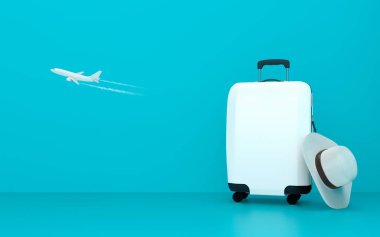 Seyahat bavul yaz konsepti