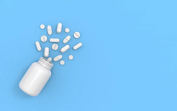 Medicina pillole bottiglia — Foto Stock