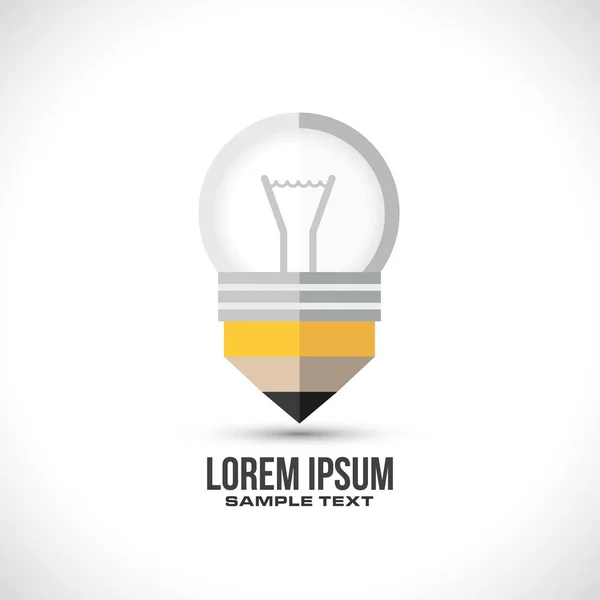 Lápis design ícone lâmpada —  Vetores de Stock