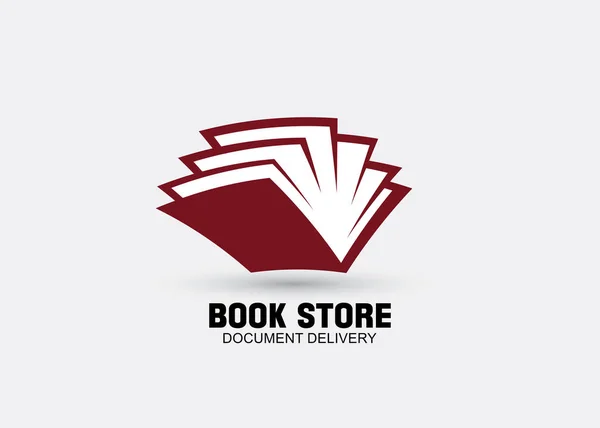 Libro logo icono diseño vector — Vector de stock