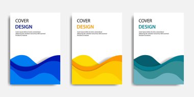 Vektör çizim, belge şablonu, kolay renk ayarı alay et. Kağıdı topografik stil mavi sarı yeşil renk dalga katmanlama kesin. Kitap kapağı, faaliyet raporu, el ilanı, afiş, broşür için uygundur..