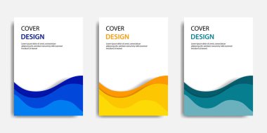 Vektör çizim, belge şablonu, kolay renk ayarı alay et. Kağıdı topografik stil mavi sarı yeşil renk dalga katmanlama kesin. Kitap kapağı, faaliyet raporu, el ilanı, afiş, broşür için uygundur..