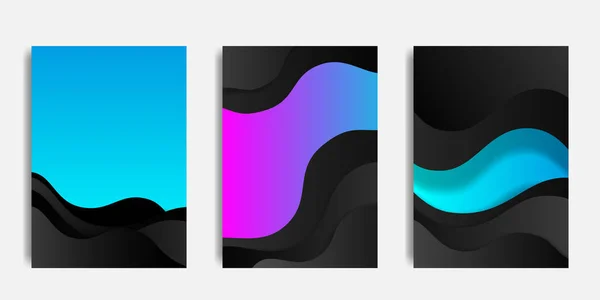 Futurism Background Fluid Dynamic Shapes Composition Purple Blue Twilight Pink — Stock Vector