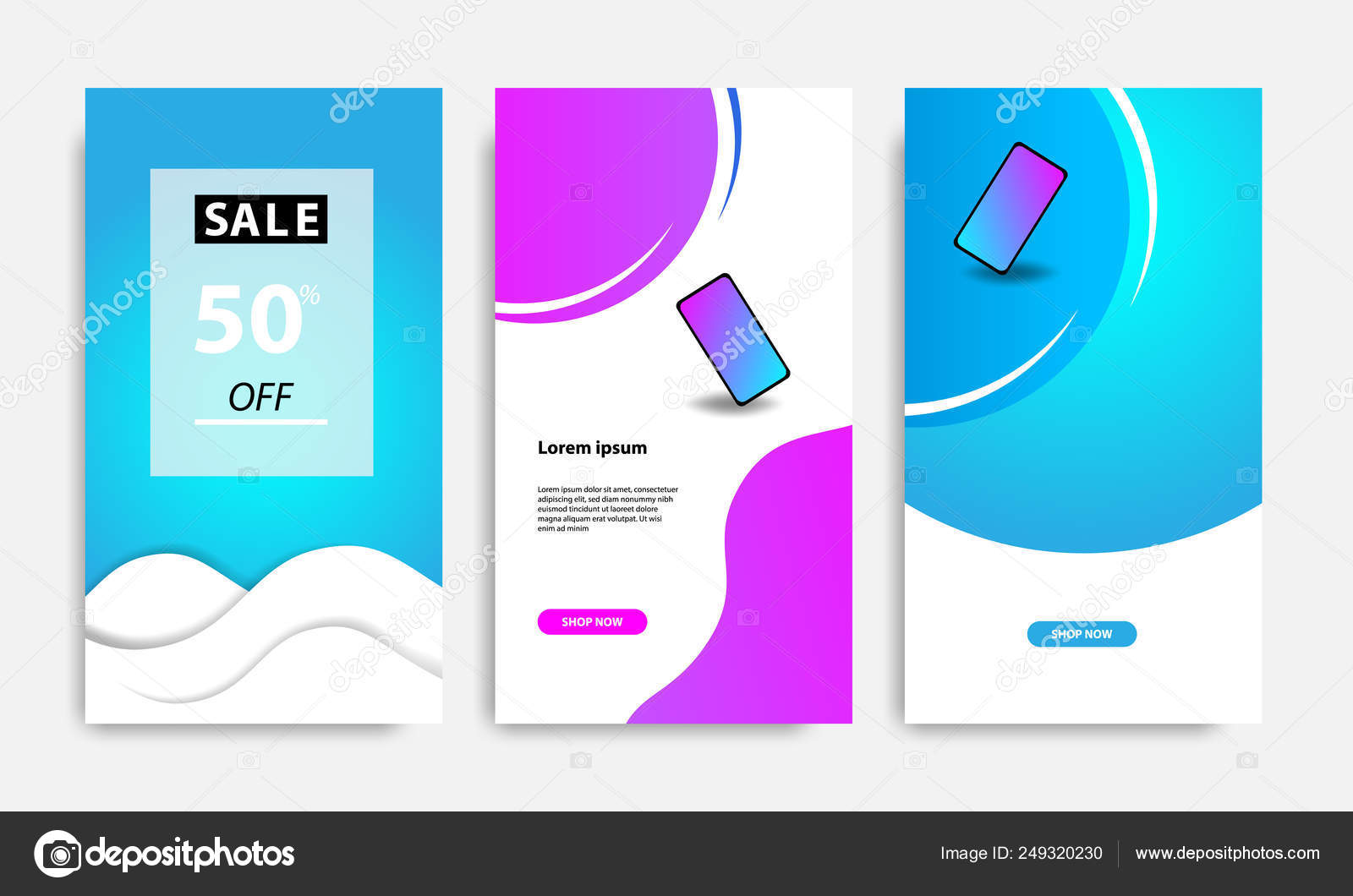 vertical modern futuristic background frame template story frame template