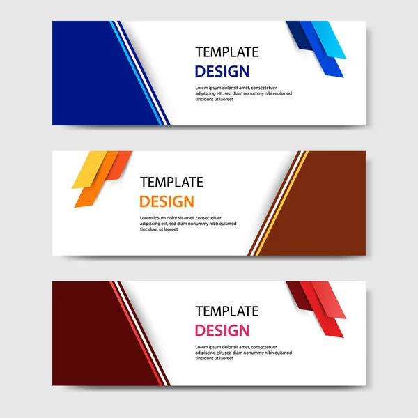 Horizontale Firmenbanner Mit Abstrakten Papierschnitten Vektordesign Layout Für Web Banner — Stockvektor