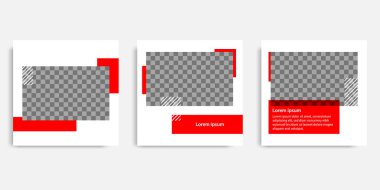 Siyah beyaz çerçeve renginde minimum tasarım arka plan vektör illüstrasyonu. Düzenlenebilir kare soyut klasik, geometrik şerit çizgi sosyal medya postası, hikayeler, hikaye, el ilanı için şekil afişi şablonu.