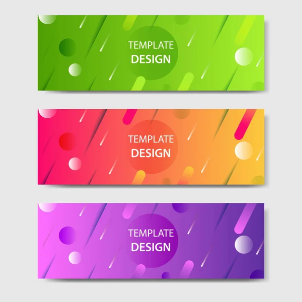 Vibrant Gradient Modern Futuristic Geometric Shape Background Template Headline Header — Stock Vector