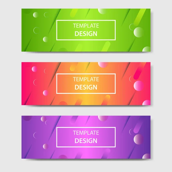 Vibrant Gradient Modern Futuristic Geometric Shape Background Template Headline Header — Stock Vector