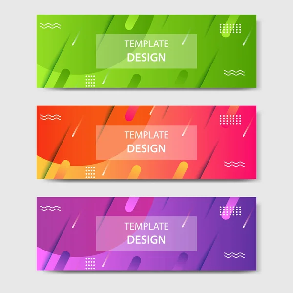 Vibrant Gradient Modern Futuristic Background Template Headline Header Banner Green — Stock Vector