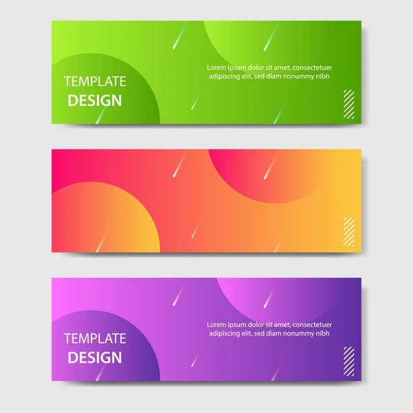 Vibrant Gradient Modern Futuristic Background Template Headline Header Banner Green — Stock Vector