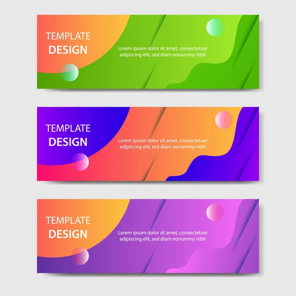 Gradient Vibrant Șablon Fundal Futurist Modern Pentru Titlu Banner Antet — Vector de stoc