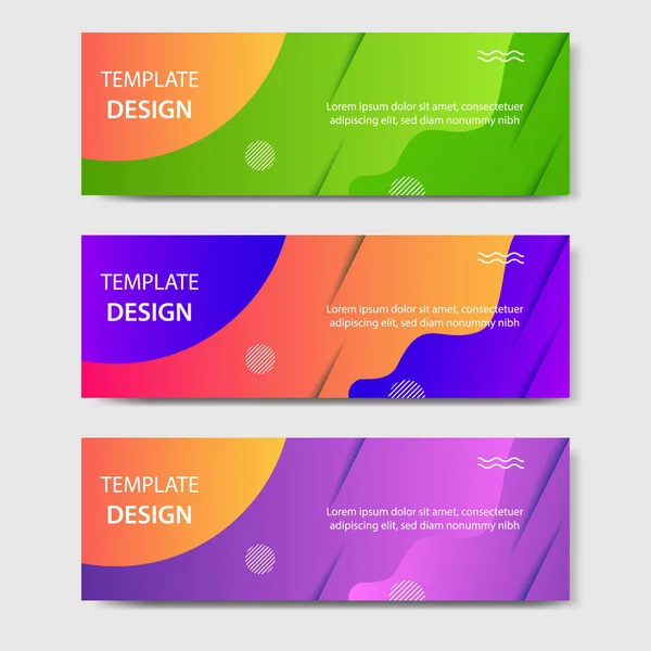 Levendig Verloop Moderne Futuristische Achtergrond Sjabloon Voor Headline Header Banner — Stockvector