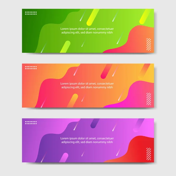 Vibrant Gradient Modern Futuristic Background Template Headline Header Banner Green — Stock Vector