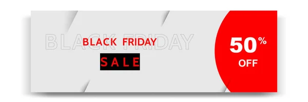 Banner Zum Black Friday Verkauf Minimal Moderner Geometrischer Formhintergrund Schwarzer — Stockvektor