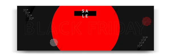 Black Friday Sale Banner Minimal Modern Geometric Shape Background Black — Stock Vector