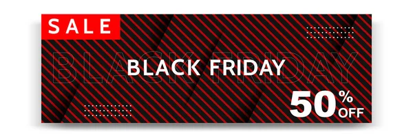 Black Friday Sale Banner Minimal Modern Geometric Shape Background Black — Stock Vector