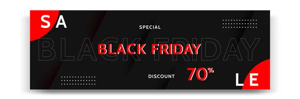 Black Friday Sale Banner Minimal Modern Geometric Shape Background Black — Stock Vector