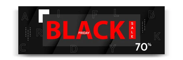Banner Venda Black Friday Fundo Forma Geométrica Moderna Mínima Combinação — Vetor de Stock