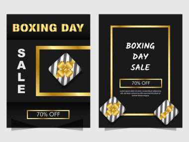 Flama, broşür, broşür ve web ve baskılar için boks günü arka planı.