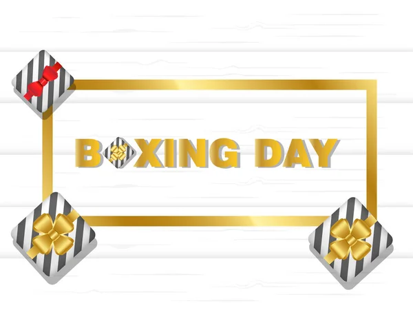 Boxing Day Sale Background Banner Flyer Brochure Posters Web Prints — Stock Vector