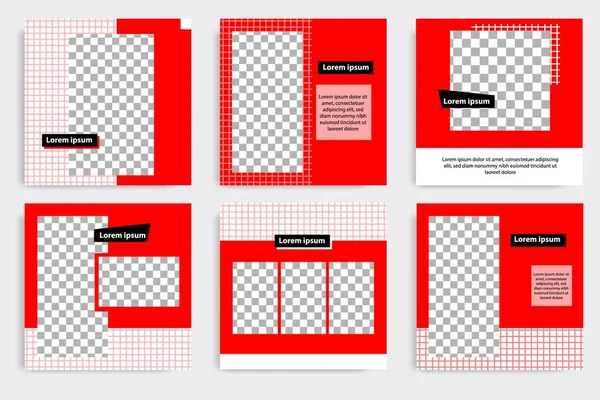 Μαύρο Κόκκινο Minimal Design Background Vector Illustration Λευκό Χρώμα Επεξεργάσιμο — Διανυσματικό Αρχείο