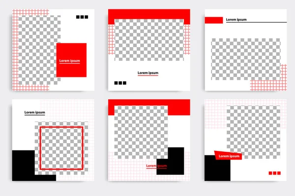 Μαύρο Κόκκινο Minimal Design Background Vector Illustration Λευκό Χρώμα Επεξεργάσιμο — Διανυσματικό Αρχείο