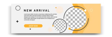 Soyut gradyan modern geometrik afiş şablon tasarımı sarı, turuncu, beyaz renkte. Sosyal medya paylaşımı, blog, web, kapak, başlık için uygun. Vektör İllüstrasyonu.