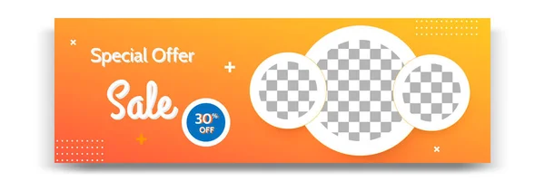 Abstracte Verloop Moderne Geometrische Banner Sjabloon Ontwerp Geel Oranje Witte — Stockvector