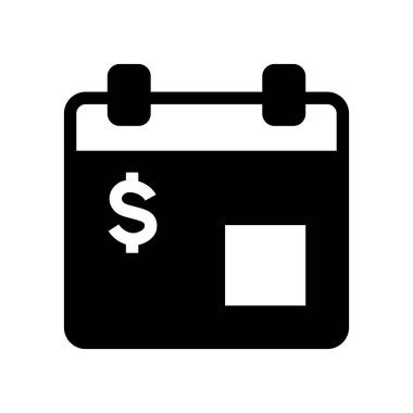 Borç takvimi katı kabartma biçiminde bitiş tarihi yuvarlak simgesi