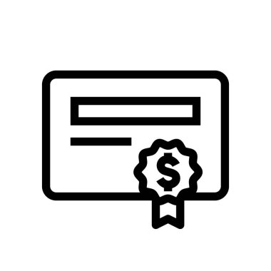 banka sertifikası yuvarlak simgesi