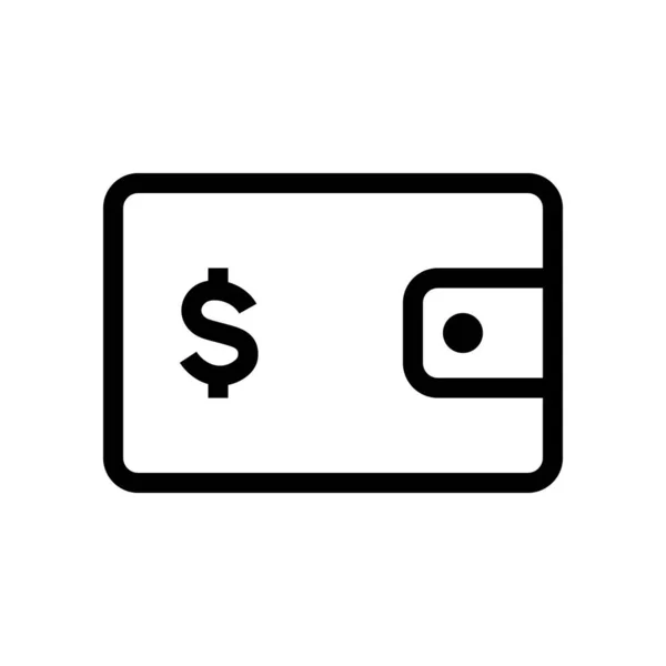 Brieftasche Mit Dollarzeichen Rundes Symbol — Stockvektor