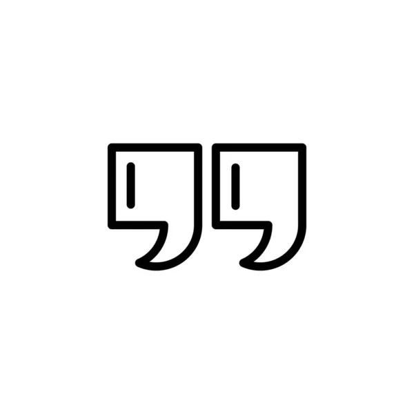 Anführungszeichen Rundes Symbol — Stockvektor