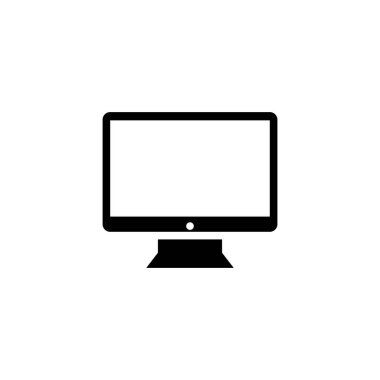 Ekran TV lcd monitör simgesi. vektör illüstrasyonu